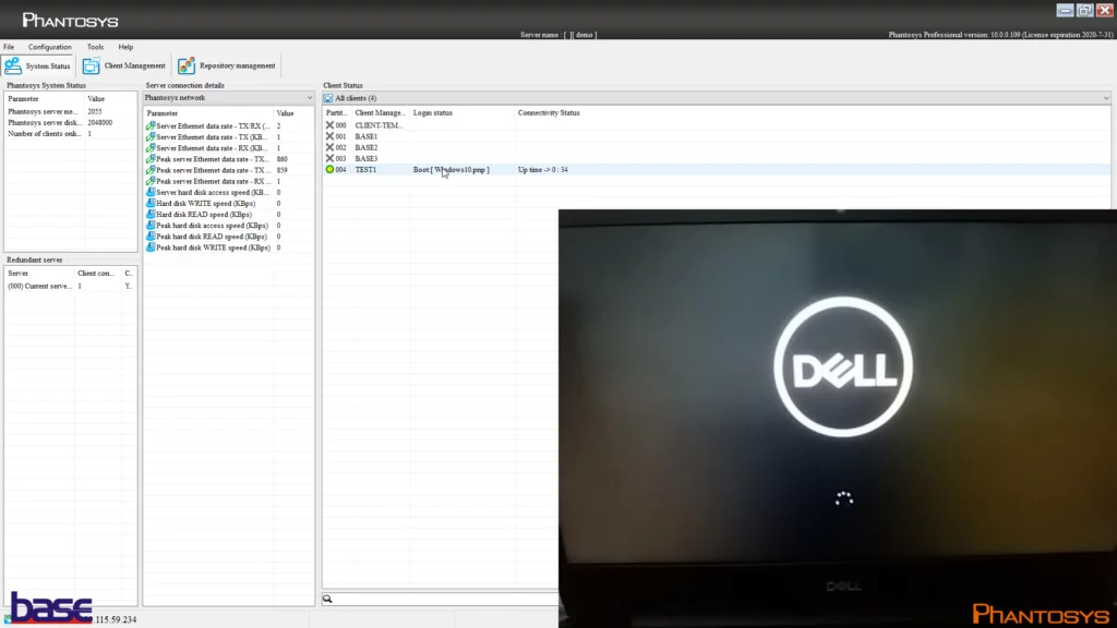 PC mounts the Vdisk and starts to boot the system